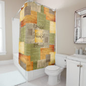 Rideaux De Douche Blocs couleur automne (En situation)