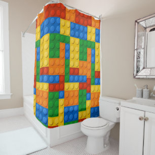 Rideaux De Douche Blocs de construction colorés