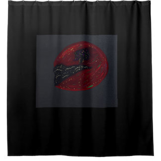 Rideaux De Douche Blood Moonlit Night Shower Curtain