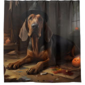 Rideaux De Douche Bloodhound Citrouilles Halloween effrayant (Devant)