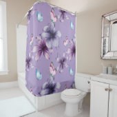 RIDEAUX DE DOUCHE BLOOM ET BOUTEILLES DE MINUIT (En situation)