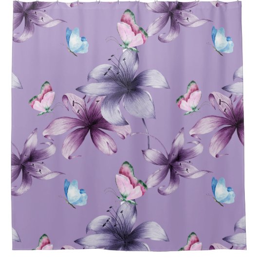 RIDEAUX DE DOUCHE BLOOM ET BOUTEILLES DE MINUIT (Devant)