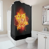Rideaux De Douche Blooming Fire Rose (En situation)