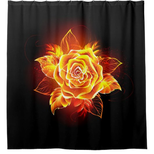 Rideaux De Douche Blooming Fire Rose (Devant)