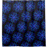 Rideaux De Douche Blooms pourpres avec arrière - plan noir (Devant)