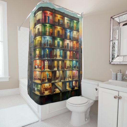 Rideaux De Douche Bloque (En situation)