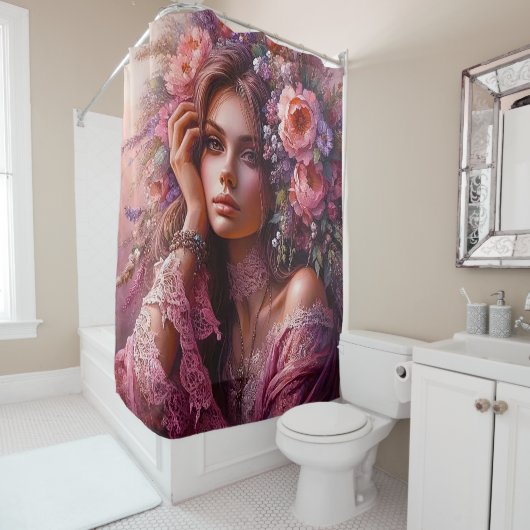 Rideaux De Douche Blossoming Grace (En situation)