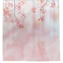 Blossoms roses sur la branche de mélancolie