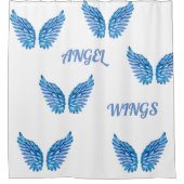Rideaux De Douche Blue Angel Wings Design (Devant)