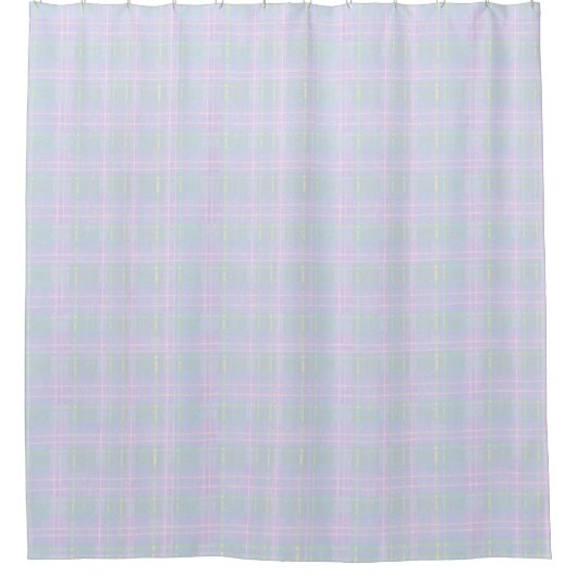 Rideaux De Douche  Blue Aqua Praire Plaid (Devant)
