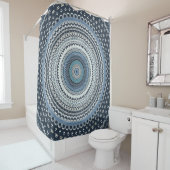 Rideaux De Douche Blue Boho Chic Mandala (En situation)