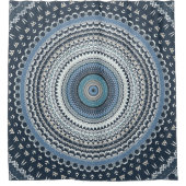 Rideaux De Douche Blue Boho Chic Mandala (Devant)
