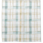 Rideaux De Douche Blue Cream White Plaid   (Devant)