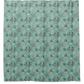 Rideaux de douche Blue Diamonds Mid Century Modern (Devant)