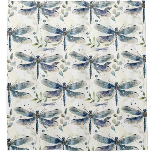 Rideaux De Douche Blue Dragonflies (Devant)