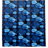 Rideaux De Douche Blue Fish Motif Ocean Salle de bain Décor (Devant)