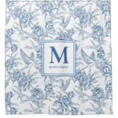 Rideaux De Douche Blue French Toile Monogram (Devant)