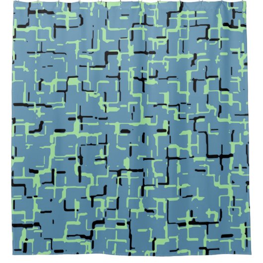 Rideaux De Douche Blue Green Black Motif unique (Devant)