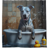 Rideaux De Douche Blue Heeler Sloppy Sleepy mignonne drôle (Devant)