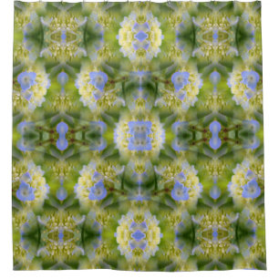 Rideaux De Douche Blue Hydrangea Fleur Abstraite Nature