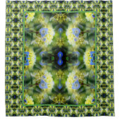 Rideaux De Douche Blue Hydrangea Flower Abstrait (Devant)