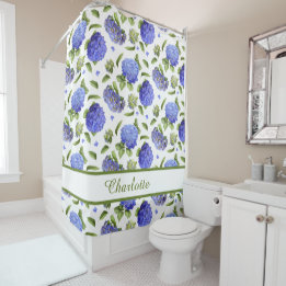 Rideaux De Douche Blue Hydrangeas