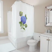 Rideaux De Douche Blue Hydrangeas (En situation)