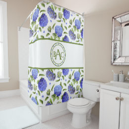 Rideaux De Douche Blue Hydrangeas