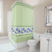 Rideaux De Douche Blue Hydrangeas (En situation)
