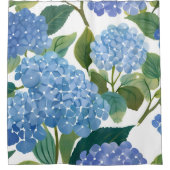 Rideaux De Douche Blue Hydrangeas | Belle aquarelle florale (Devant)