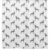 Rideaux De Douche Blue Italian Greyhound mignon Motif de dessin de c (Devant)