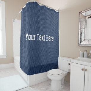 Rideaux De Douche Blue Jeans Fabric - Ajouter votre texte - Personna