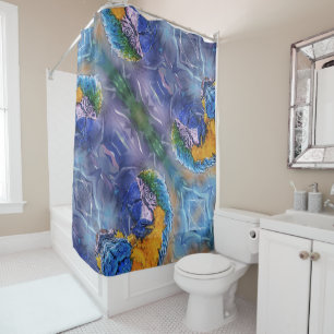 Rideaux De Douche Blue Macaw Jouer Parrot Artsy