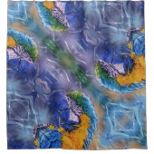 Rideaux De Douche Blue Macaw Jouer Parrot Artsy (Devant)