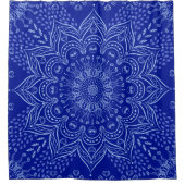 Rideaux De Douche Blue Mandala Boho (Devant)