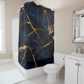 Rideaux De Douche Blue marble texture background, Italian marble sla (En situation)