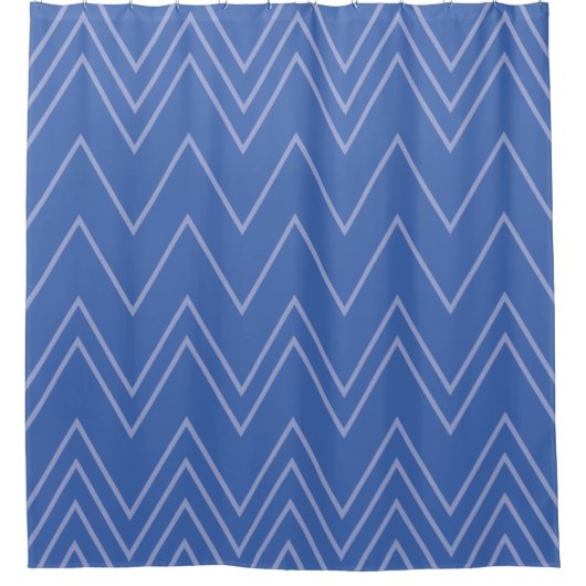 Rideaux De Douche Blue, moderne, simple, cool, trendy zigzag (Devant)