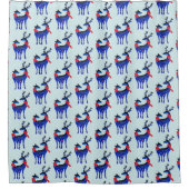 Rideaux De Douche Blue Nordic Reindeer Pair Motif (Devant)
