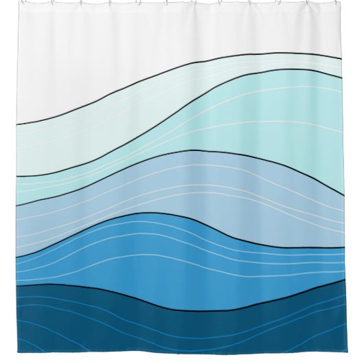 Rideaux De Douche Blue Ocean Design 226 (Devant)