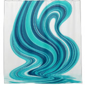 Rideaux De Douche Blue Ocean Wave Shower Curtain – Modern Bathroom  (Devant)