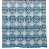 Rideaux De Douche Blue Ornate Floral Shower Curtain (Devant)