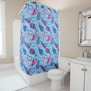 Rideaux De Douche Blue Paisley