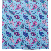 Rideaux De Douche Blue Paisley (Devant)