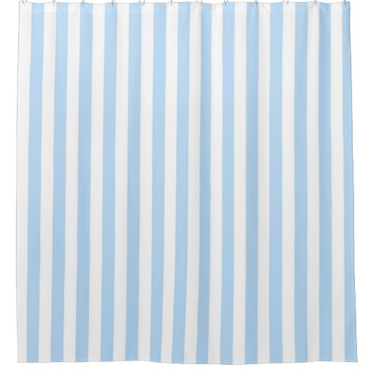 Rideaux De Douche Blue Pastel Stripes Pattern Nautical Modern  (Devant)