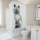 Rideaux De Douche Blue Point Birman / Ragdoll Chat & Pattes (En situation)