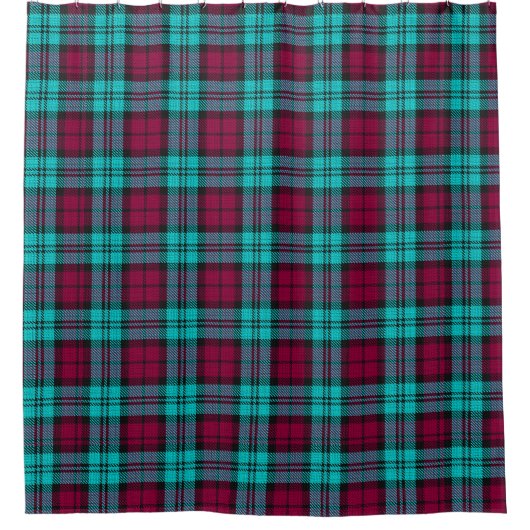Rideaux De Douche Blue Red Campbell Tartan Blackwatch Plaid (Devant)