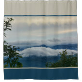 Rideaux De Douche Blue Ridge Mountains Range Taupe photographique (Devant)