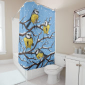 Rideaux De Douche Blue tit birds en hiver (En situation)
