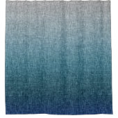 Rideaux De Douche Blue Turquoise gris Ombre Crosshatch Abstrait (Devant)