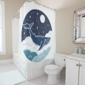 Rideaux De Douche Blue Whale Dream (En situation)